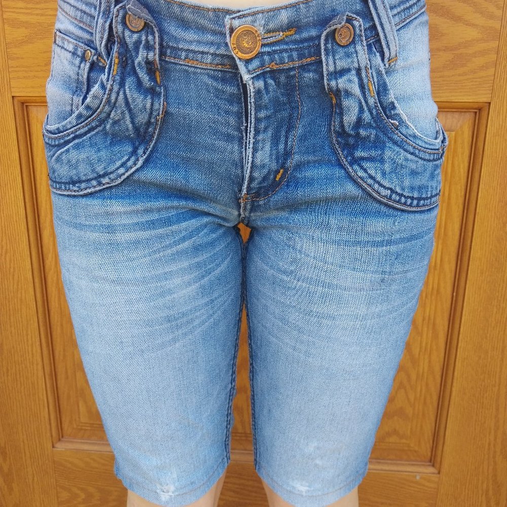 Revolt bermuda jean shorts